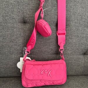Betsey Johnson Pink Quilted Crossbody Bag